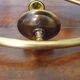 Golden Metal Suspension with Opaque Bowl Shade, 1980s