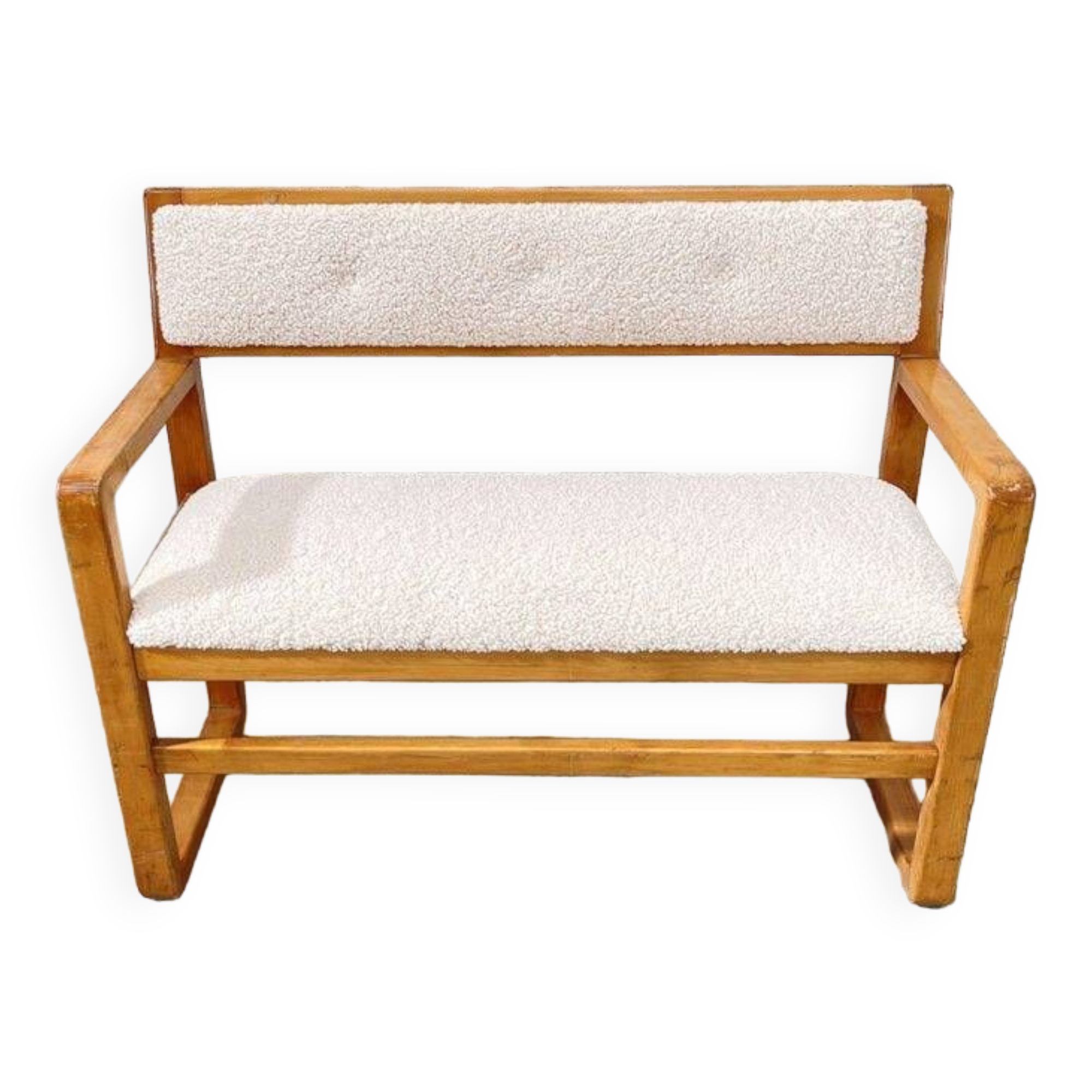 Vintage oak bench from the 1950s