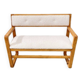 Vintage oak bench from the 1950s