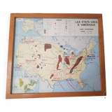 Vintage school map of the United States