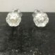 Pair Old Crystal Salerons Small Model Vintage Kitchen Utensils
