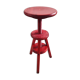 Tabouret d’architecte à vis rouge
