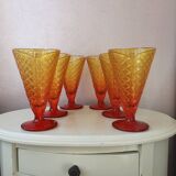 Lot of 6 cups of ice design Italian 80s