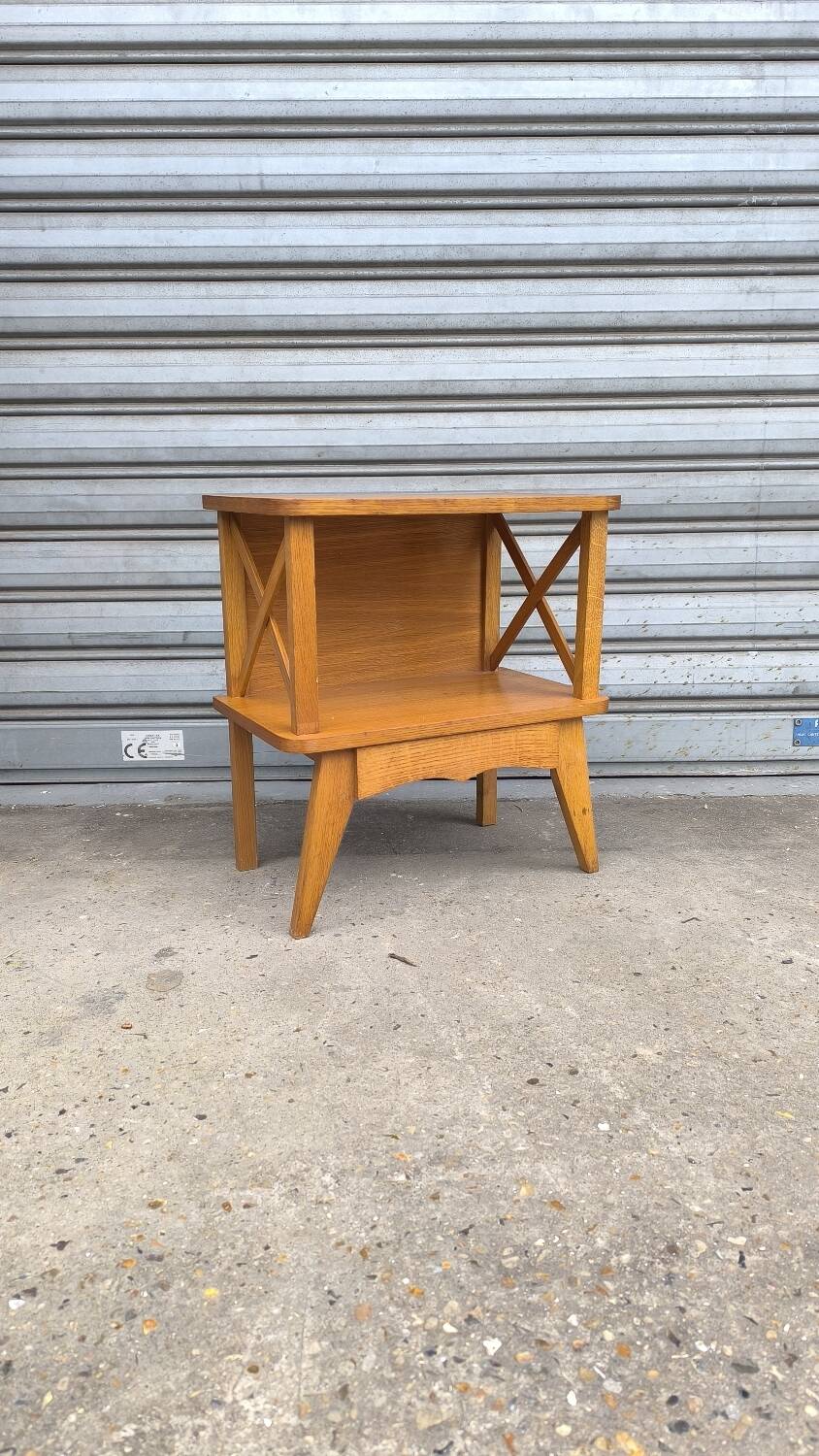 1960s compass foot bedside table