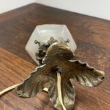 Art Deco bronze and glass table lamp