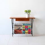 1960s bedside table with metal legs