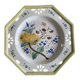 Antique plate with hand-painted floral decoration - Farandol - 29 cm - Green
