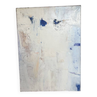 Abstract white canvas oil painting 20th century