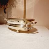 Christofle Plate Warmer Silver Metal large oval format 19th century L'Alfenide et Gallia
