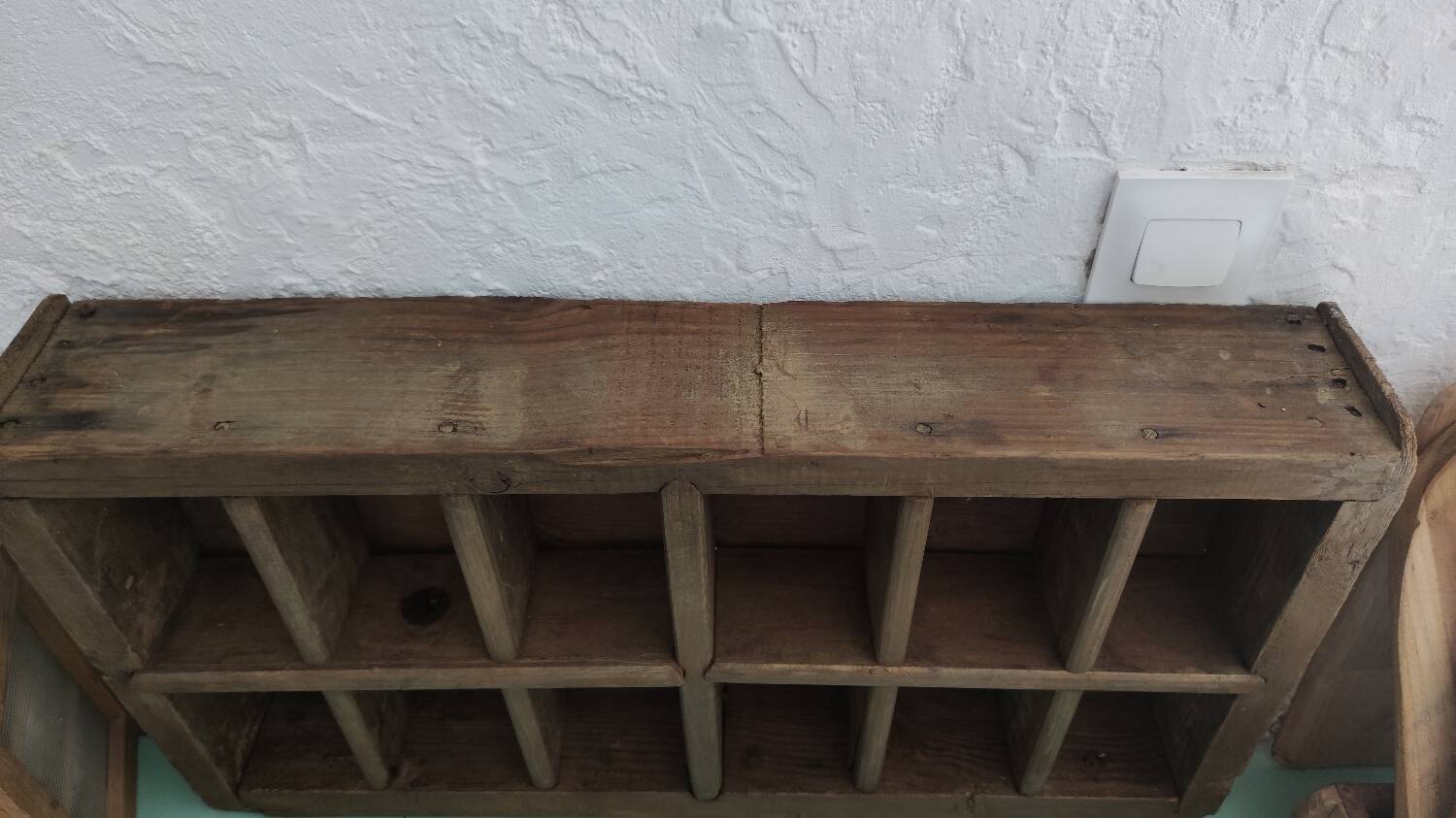 Wooden locker shelf