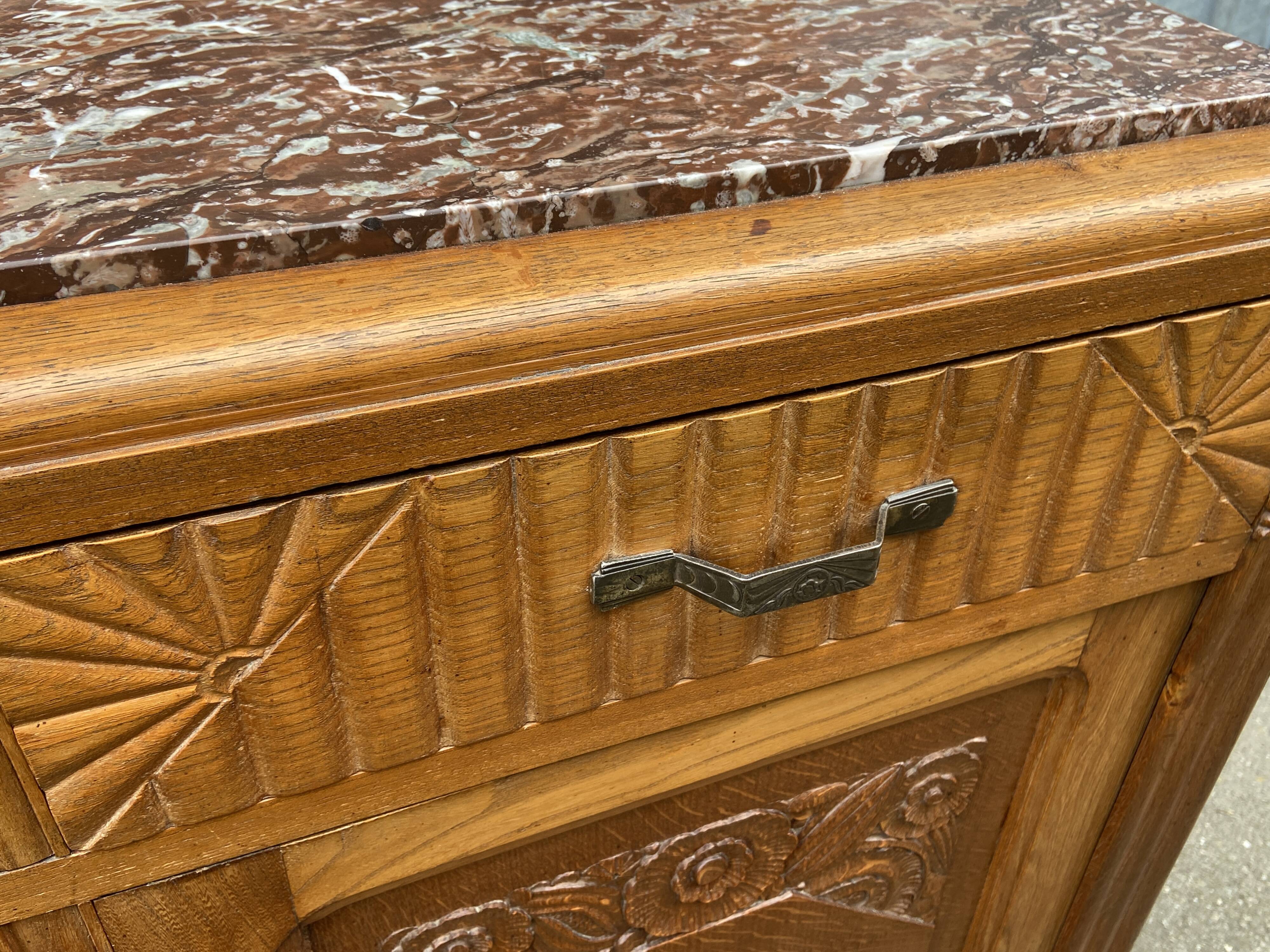 French Art Deco buffet in solid wood