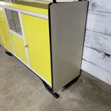 Yellow vintage kitchen furniture in Formica
