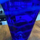 vase mouchoir bleu cobalt
