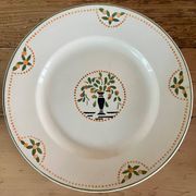 Grand plat rond terre de fer Longwy Brest