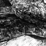 Original Icelandic cave monotype, illustration