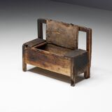 Banc Coffre Primitif Wabi Sabi, France, 19ème Siècle
