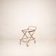 Chariot Cesare Lacca en faux bambou et laiton, 1950