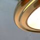 Postmodern Italian vintage brass suspension UFO model S-481 by Luci Italia, 1970s.