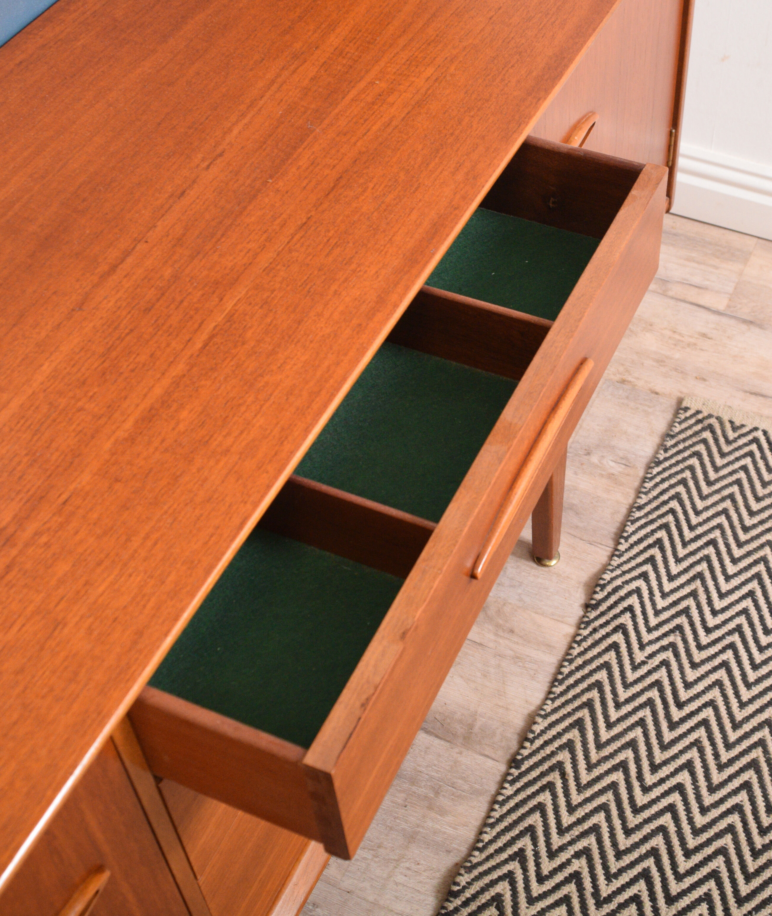 Restored Retro Teak 1960s Jentique Sideboard Cabinet