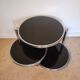 Metal and smoked glass coffee table, 1970