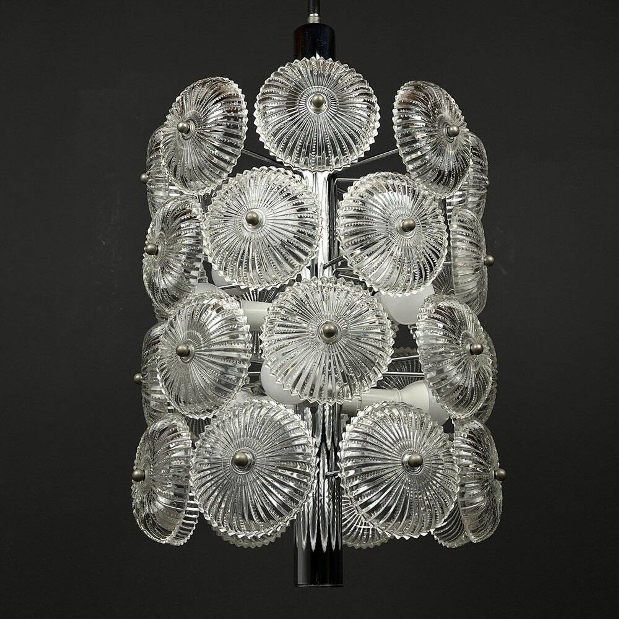Vintage crystal chandelier Dandelion, Italy, 1960s