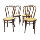 Set of 4 canned bistro chairs ZPM Radomsko design Thonet