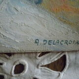 Oil painting on still life panel