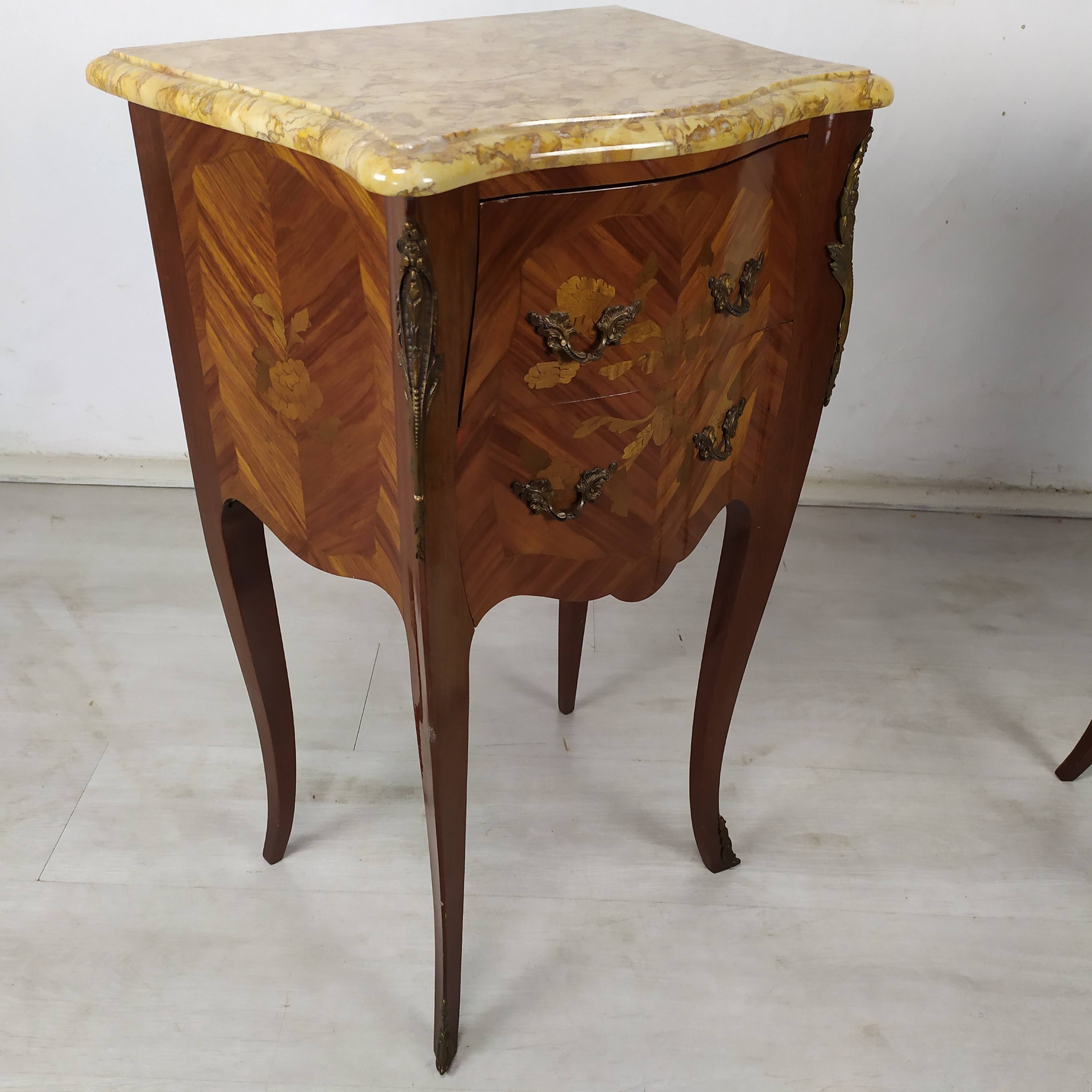 Pair of Louis XV style bedside tables