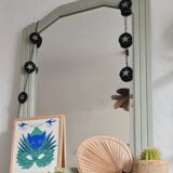 Large vintage solid wood mirror, retro, 40s
