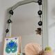 Large vintage solid wood mirror, retro, 40s