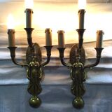 Paire d'appliques empire en bronze
