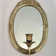 Grand porte-bougie mural vintage en miroir