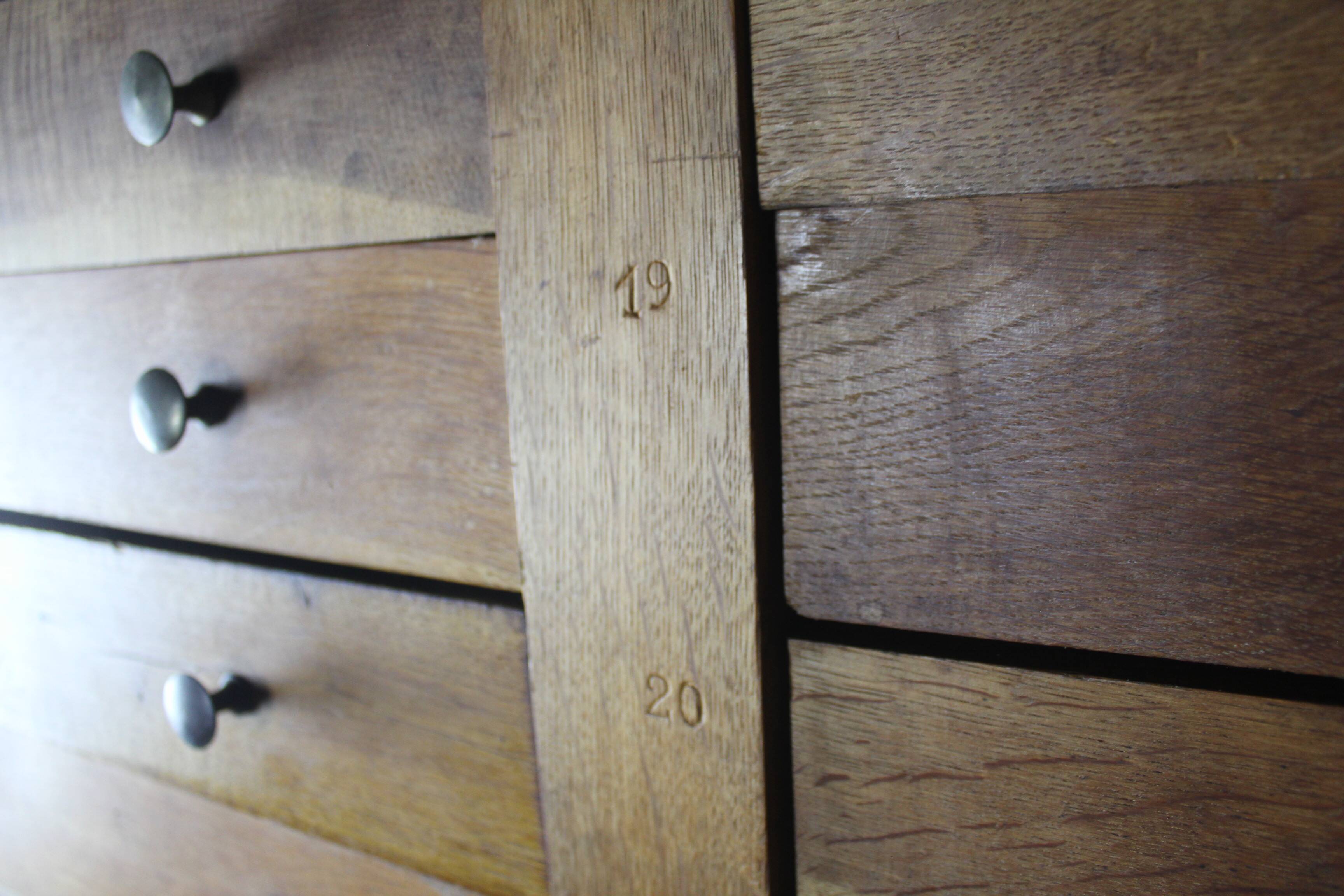 Oak craft cabinet – 60 drawers with label holders