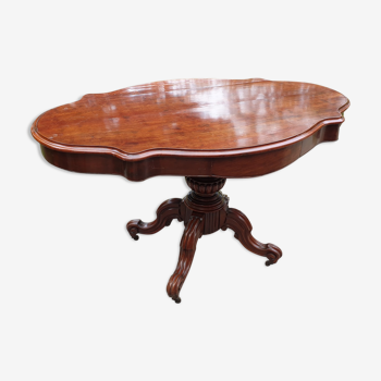 Mahogany violin pedestal table