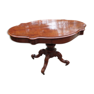 Mahogany violin pedestal table