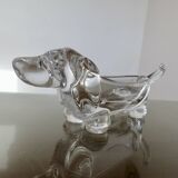 Crystal "dachshund" catchall, 1970