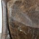 Very comfortable vintage cow leather armchair with character