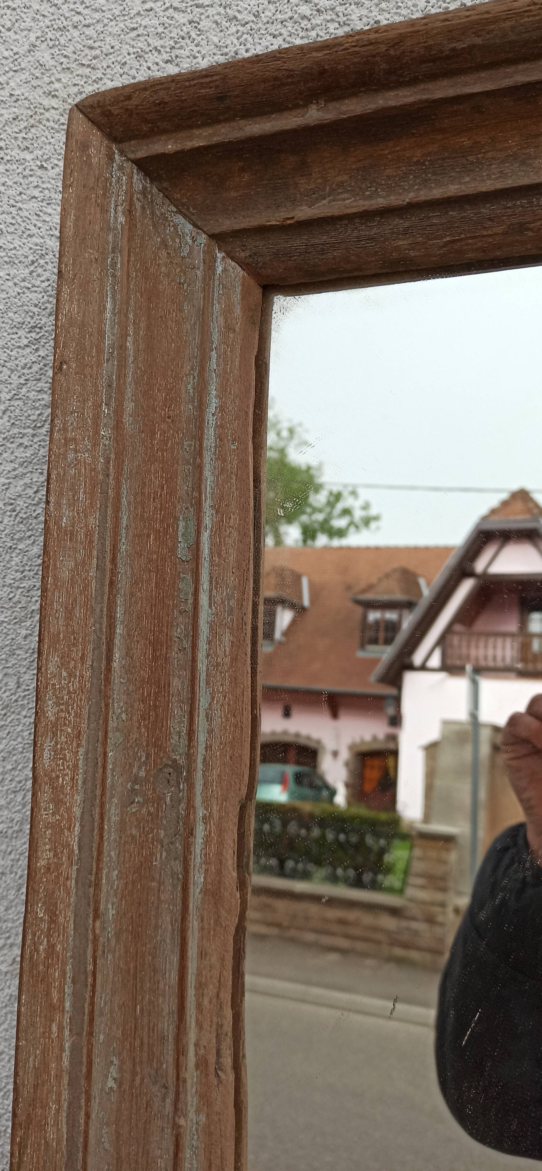 Antique wooden mirror