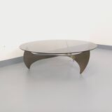 Vintage Propeller coffee table by Knut Hesterberg in steel and glass.
