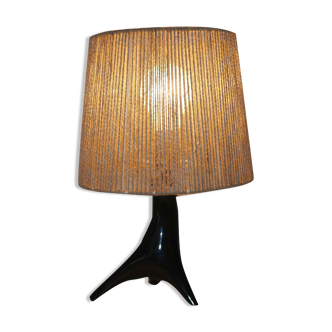 Black and pink ceramic lamp 50's