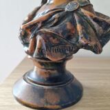 Bronze woman bust Emmanuel Villanis