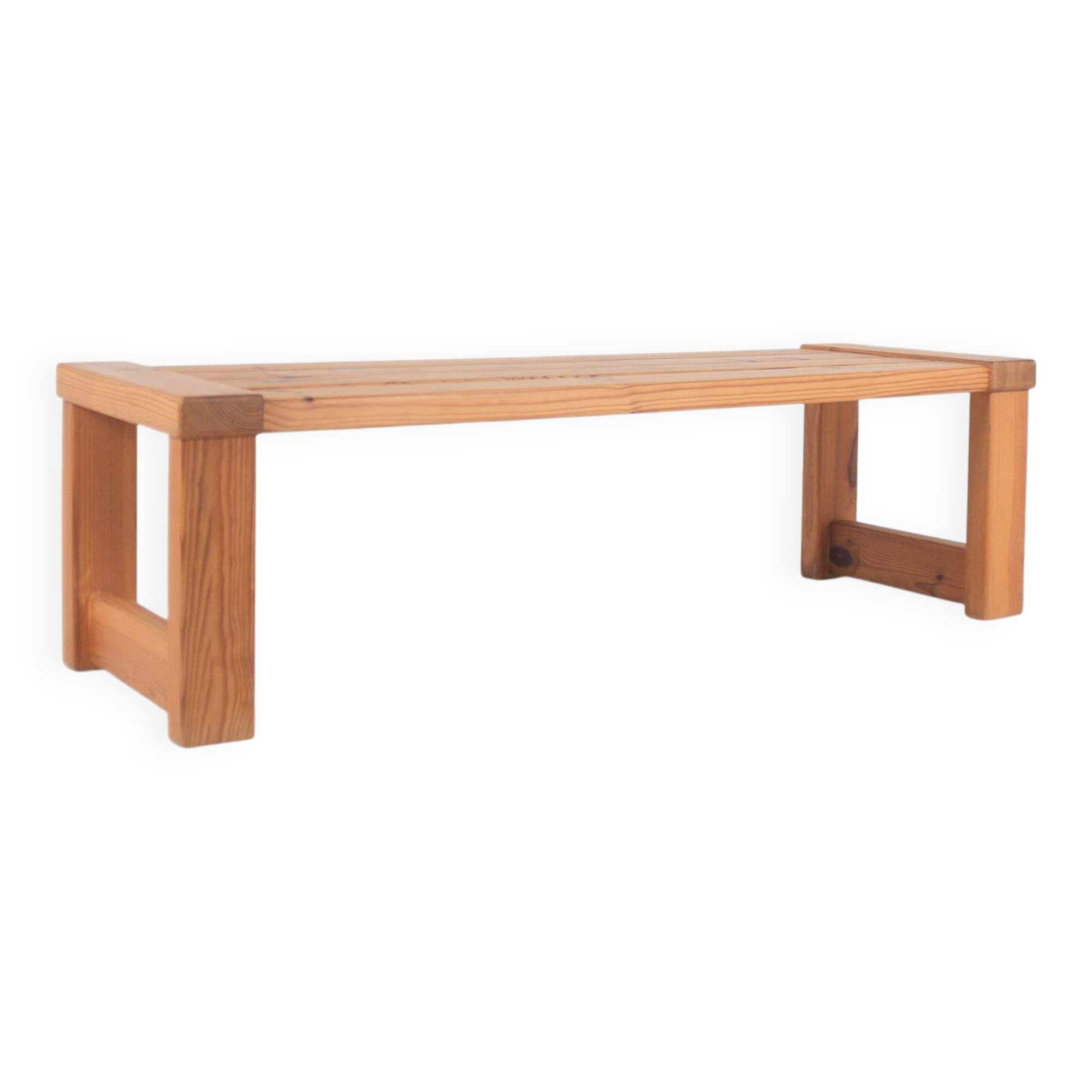 Swedish pine bench by Nils Troed for Glas Mäster, 1960s
