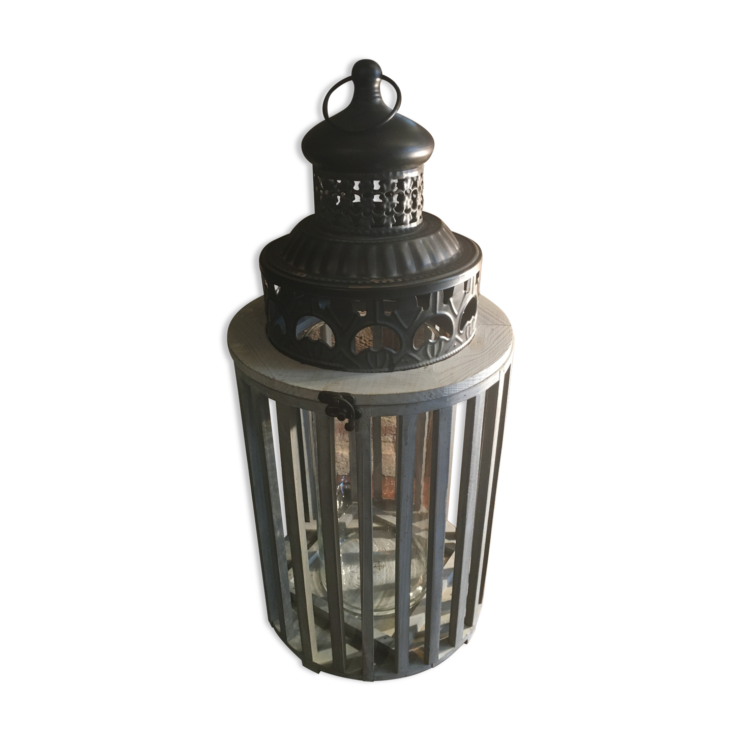 Wood/metal lantern