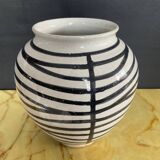 Vase vintage en grès émaillé et estampillé