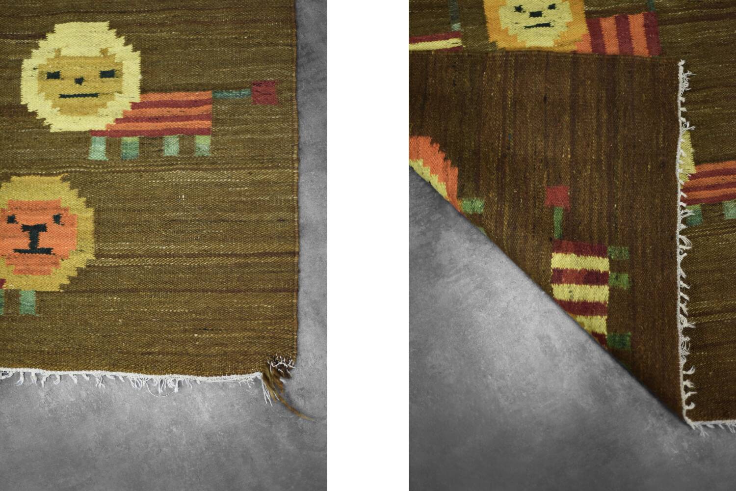 Tapisserie en laine et coton tissés par Maria Janowska, 1970