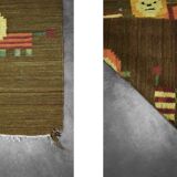 Tapisserie en laine et coton tissés par Maria Janowska, 1970