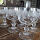 Lot de 6 verres à vin ballon buvant filigrané grappes de raisin