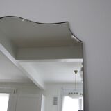 Pink facets and edges beveled 105x77cm mirror
