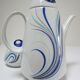 coffee maker and sugar porcelain blue décor design Bareuther 70s