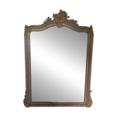 Grand miroir ancien bois et stuc doré